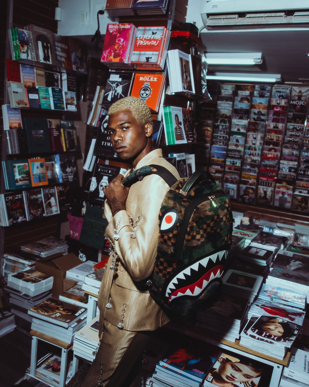 SPRAYGROUND BIG SKY FUR SHARK BACKPACK