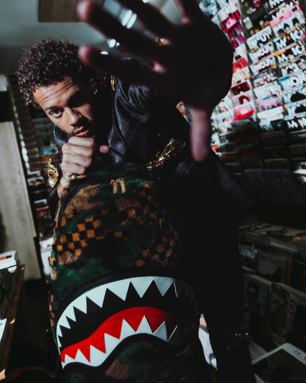 SPRAYGROUND BIG SKY FUR SHARK BACKPACK