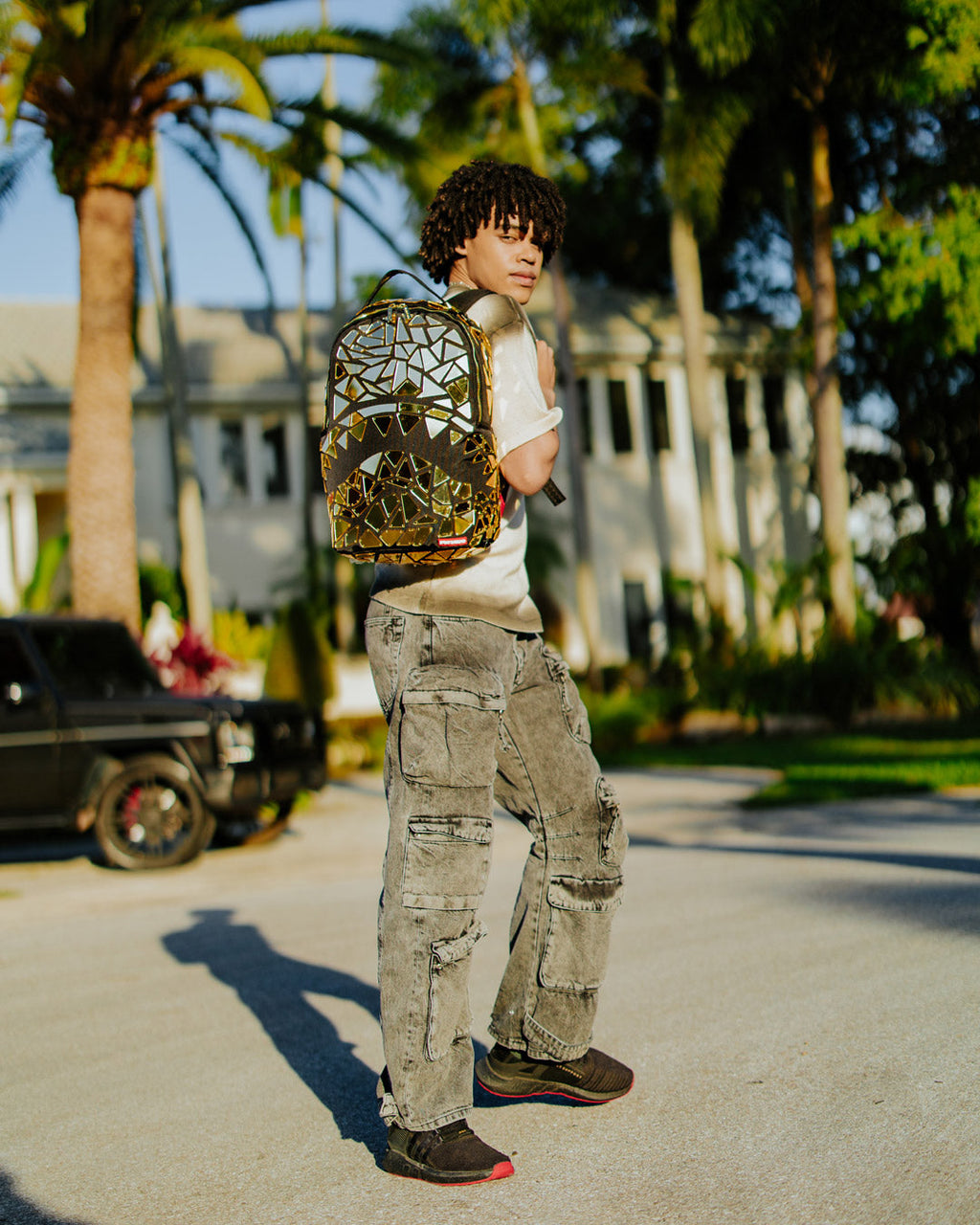 SPRAYGROUND HAND MADE MIRROR SHARK BURST - SUPER EXCLUSIVE
