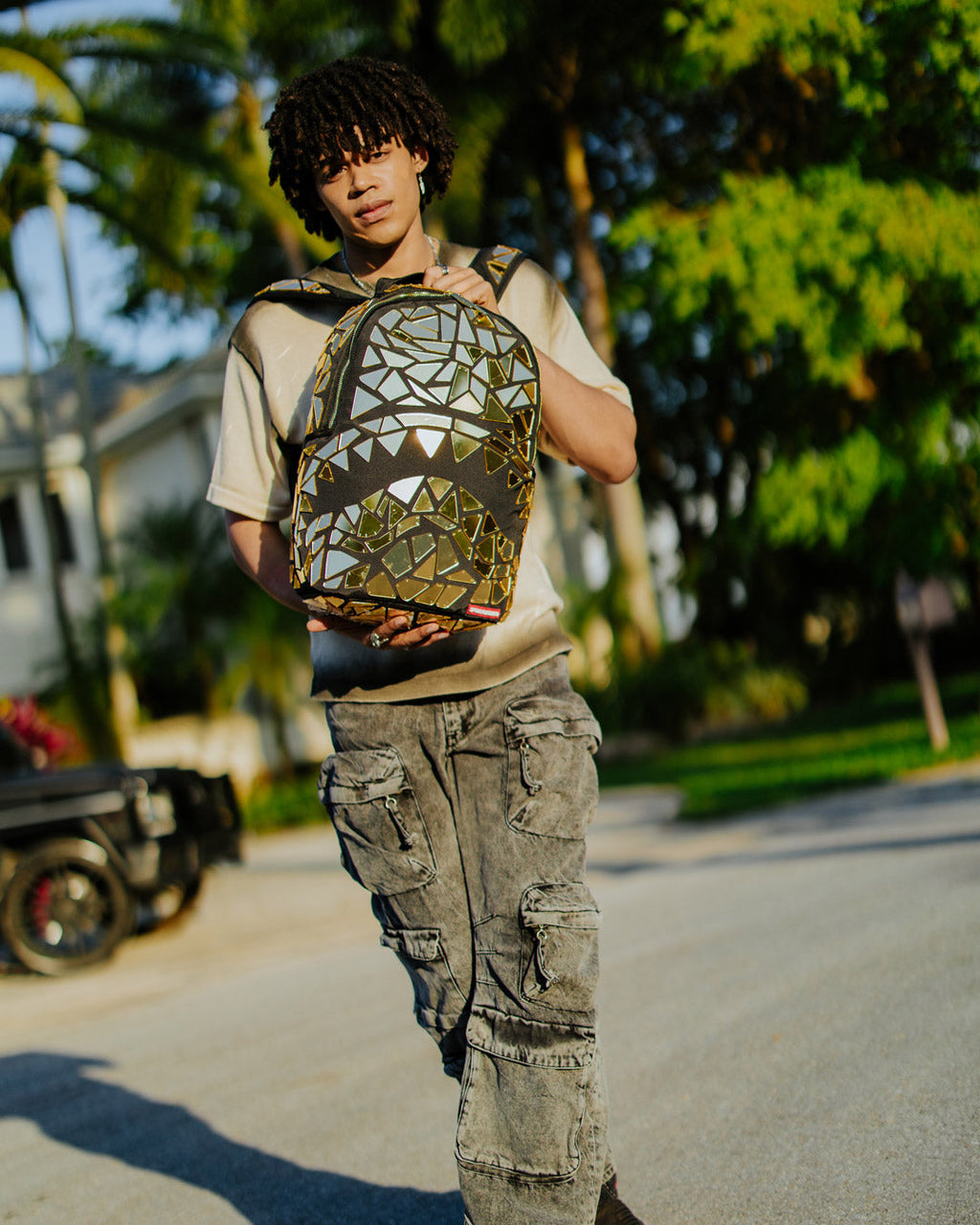 SPRAYGROUND HAND MADE MIRROR SHARK BURST - SUPER EXCLUSIVE