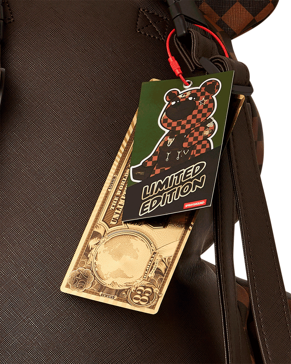 SPRAYGROUND CHECKMATE ROYALE MONEYBEAR TEDDYBEAR BACKPACK