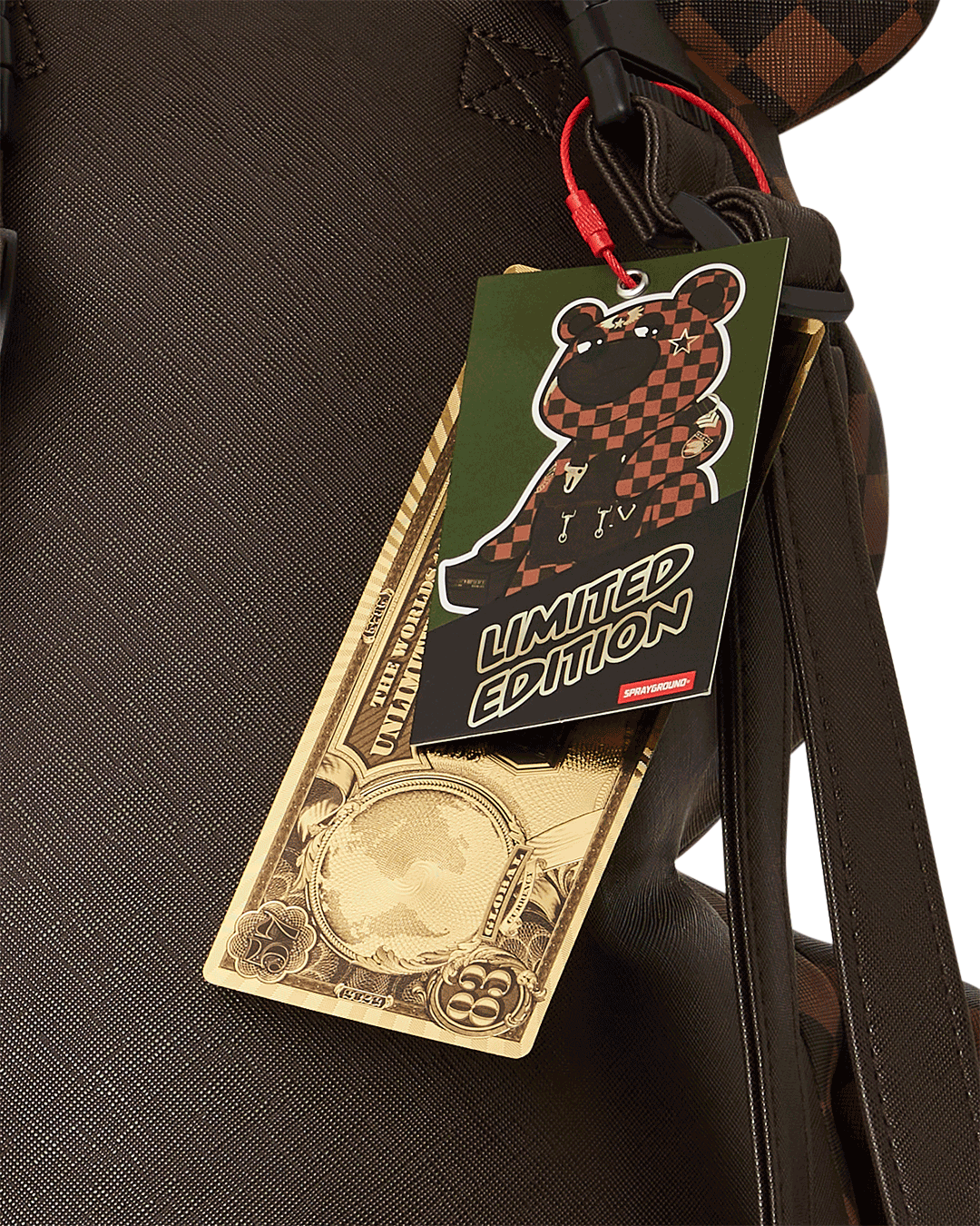 SPRAYGROUND CHECKMATE ROYALE MONEYBEAR TEDDYBEAR BACKPACK