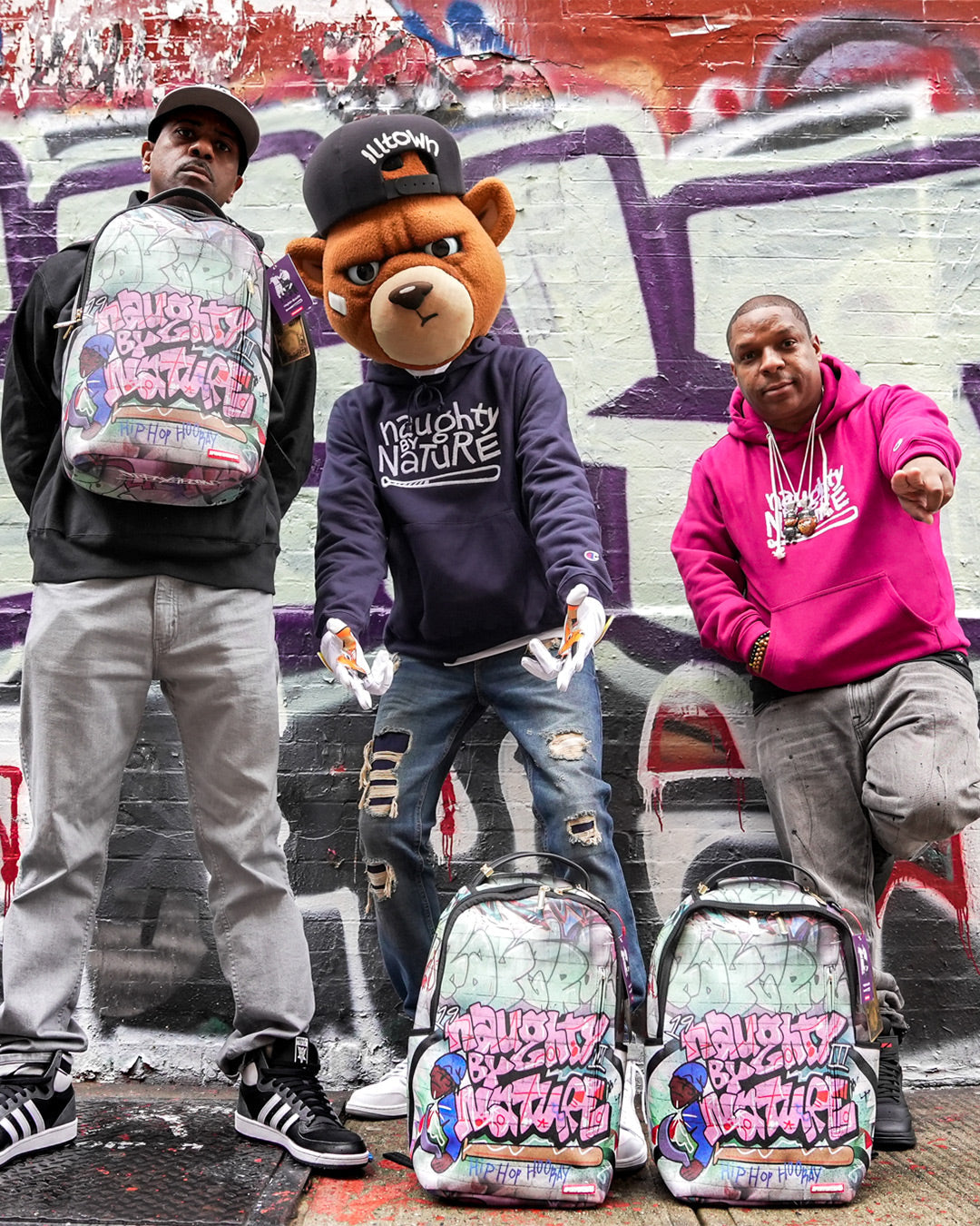 SPRAYGROUND NAUGHTY BY NATURE HIP HOP HOORAY 30TH ANNIVERSARY COLLAB BACKPACK