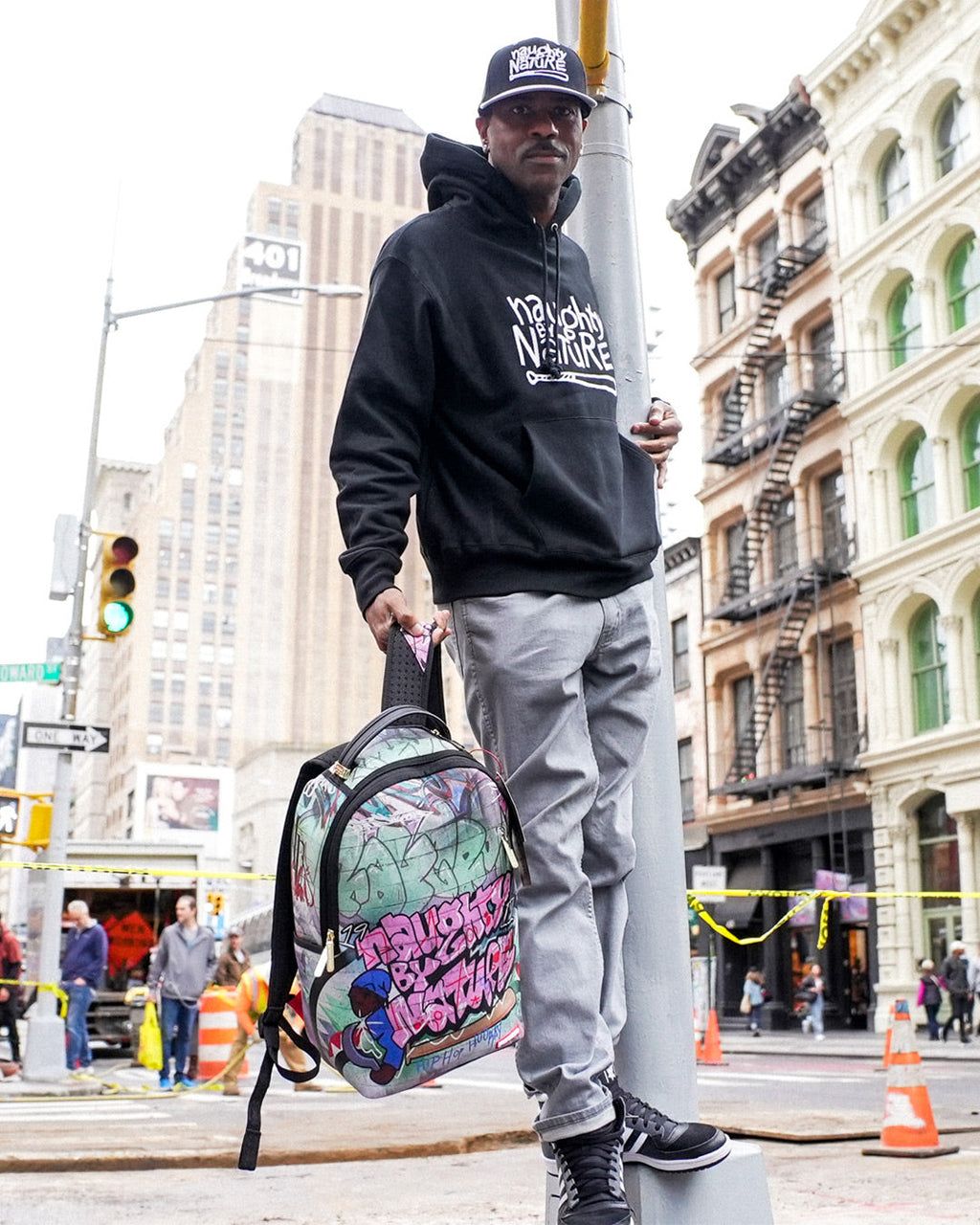 SPRAYGROUND NAUGHTY BY NATURE HIP HOP HOORAY 30TH ANNIVERSARY COLLAB BACKPACK
