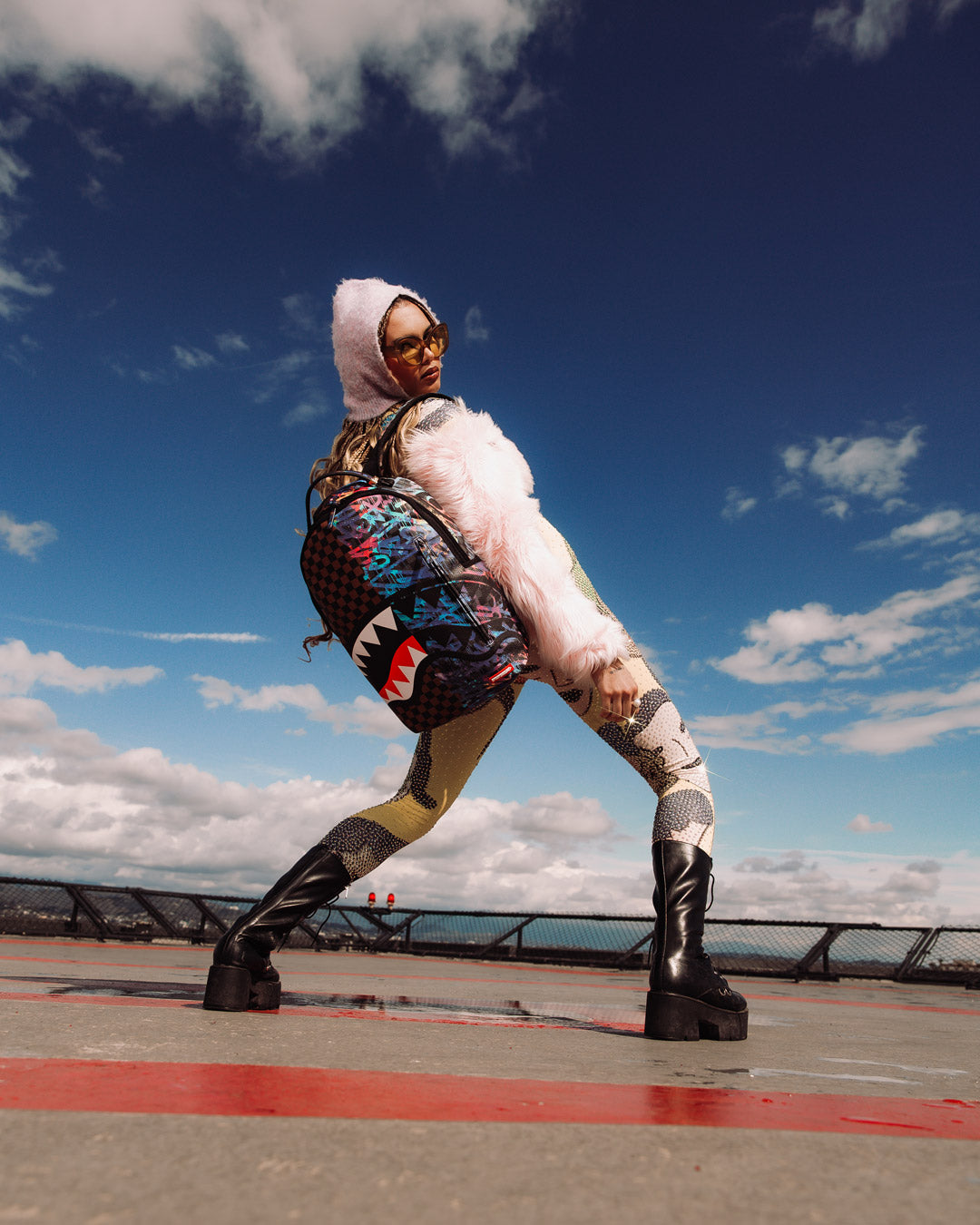 SPRAYGROUND GLOW IN THE DARK CITY OF LIGHT BACKPACK