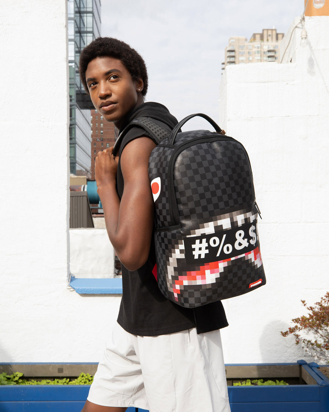 SPRAYGROUND 'WHAT THE BEEP' SHARK BACKPACK