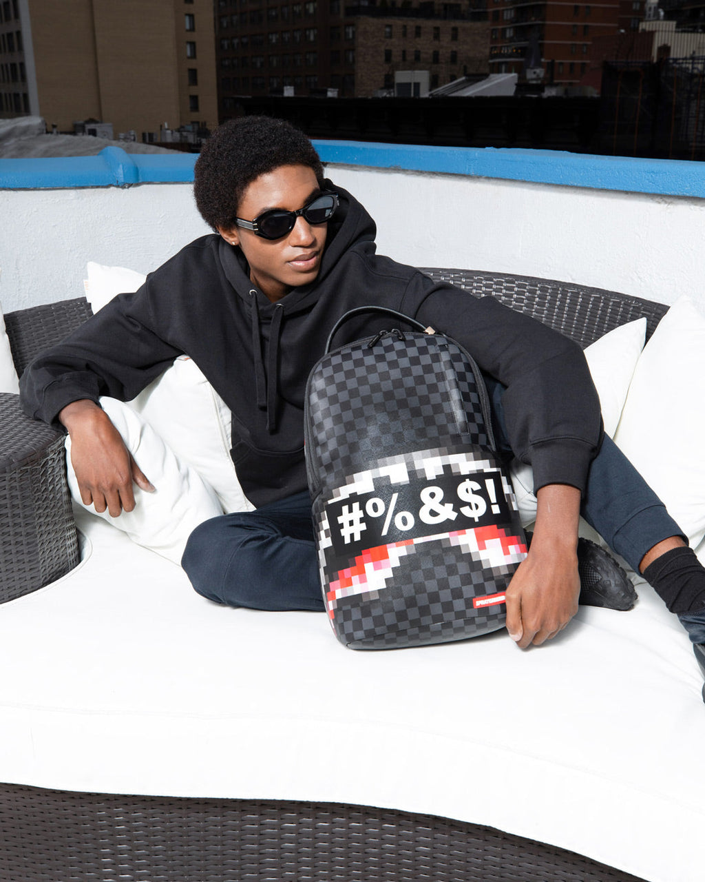 SPRAYGROUND 'WHAT THE BEEP' SHARK BACKPACK