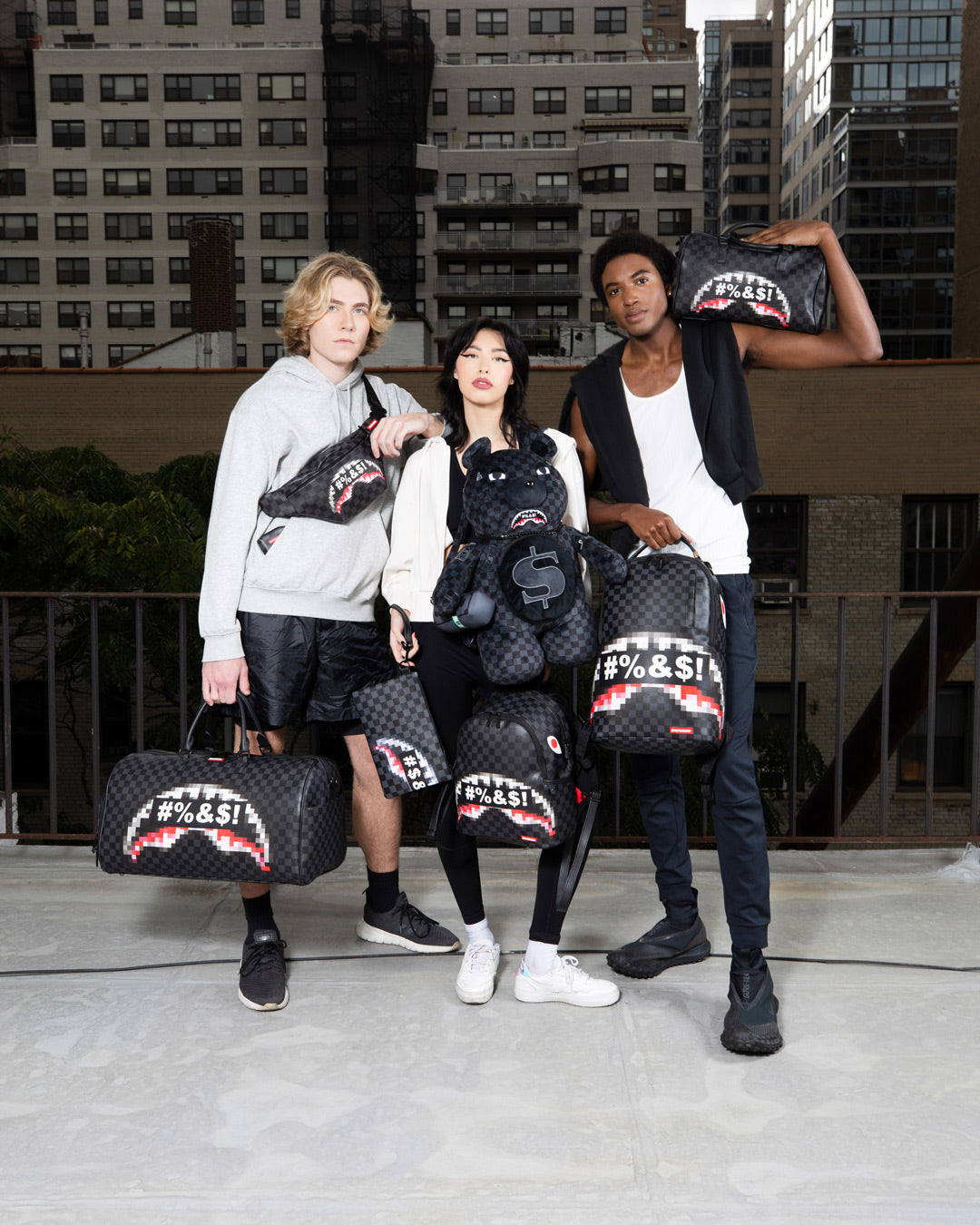 SPRAYGROUND 'WHAT THE BEEP' SHARK BACKPACK