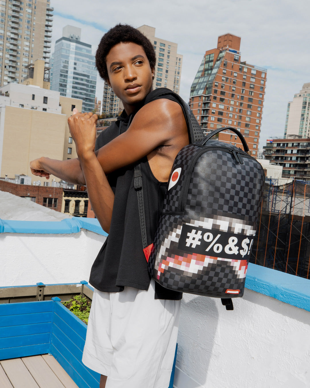SPRAYGROUND 'WHAT THE BEEP' SHARK BACKPACK