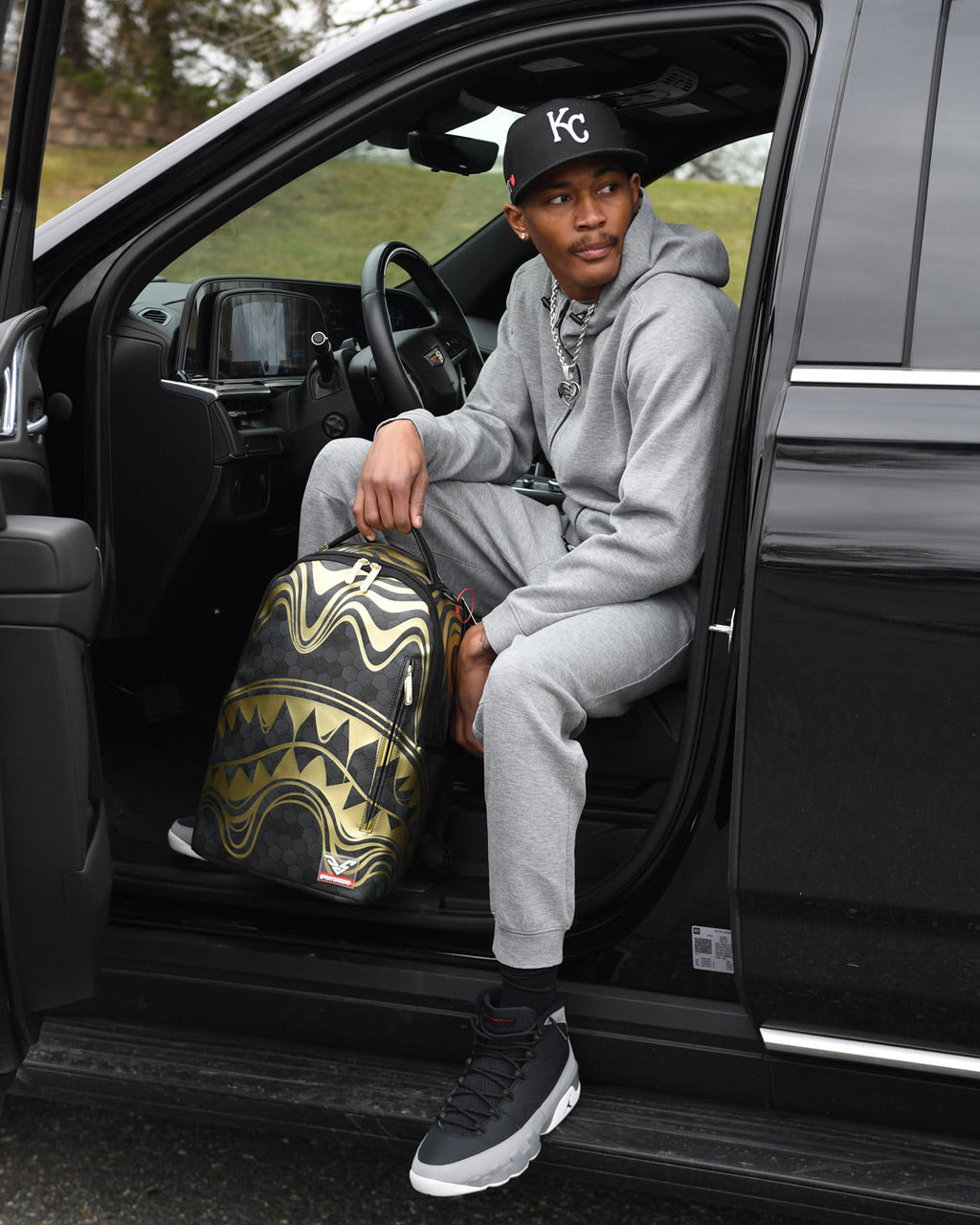 SPRAYGROUND HONEYCOMB DEVONTA SMITH COLLAB BACKPACK