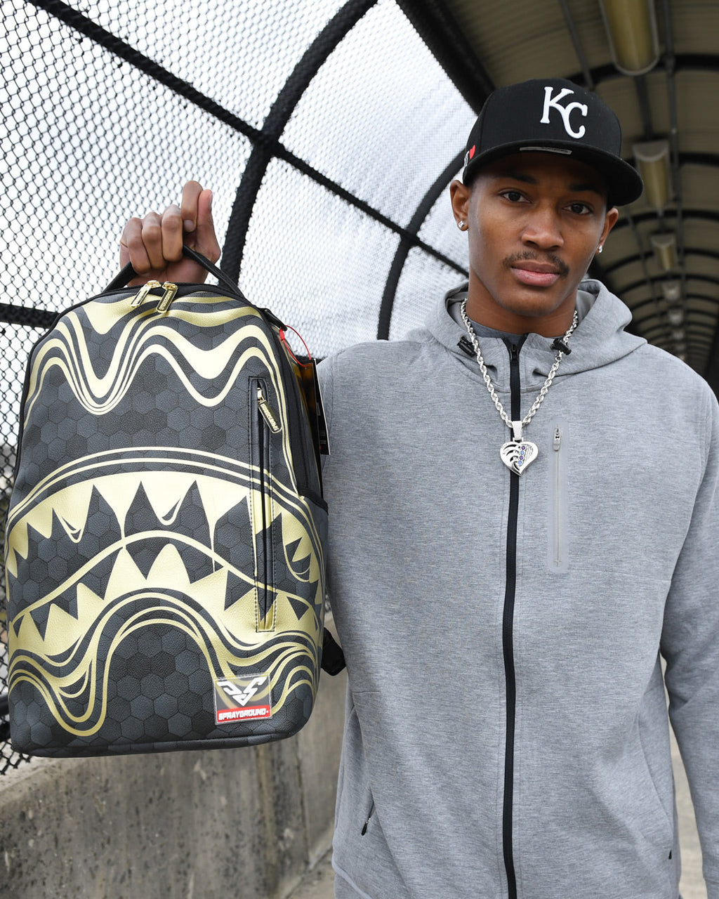 SPRAYGROUND HONEYCOMB DEVONTA SMITH COLLAB BACKPACK