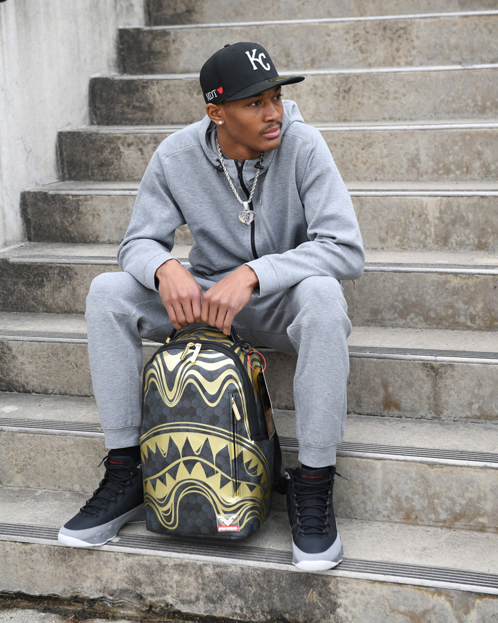 SPRAYGROUND HONEYCOMB DEVONTA SMITH COLLAB BACKPACK