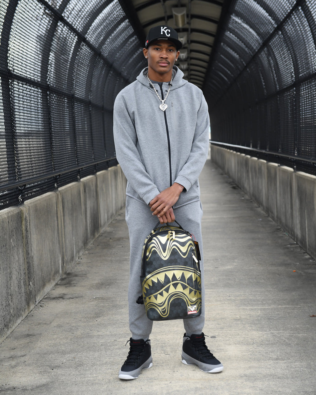 SPRAYGROUND HONEYCOMB DEVONTA SMITH COLLAB BACKPACK