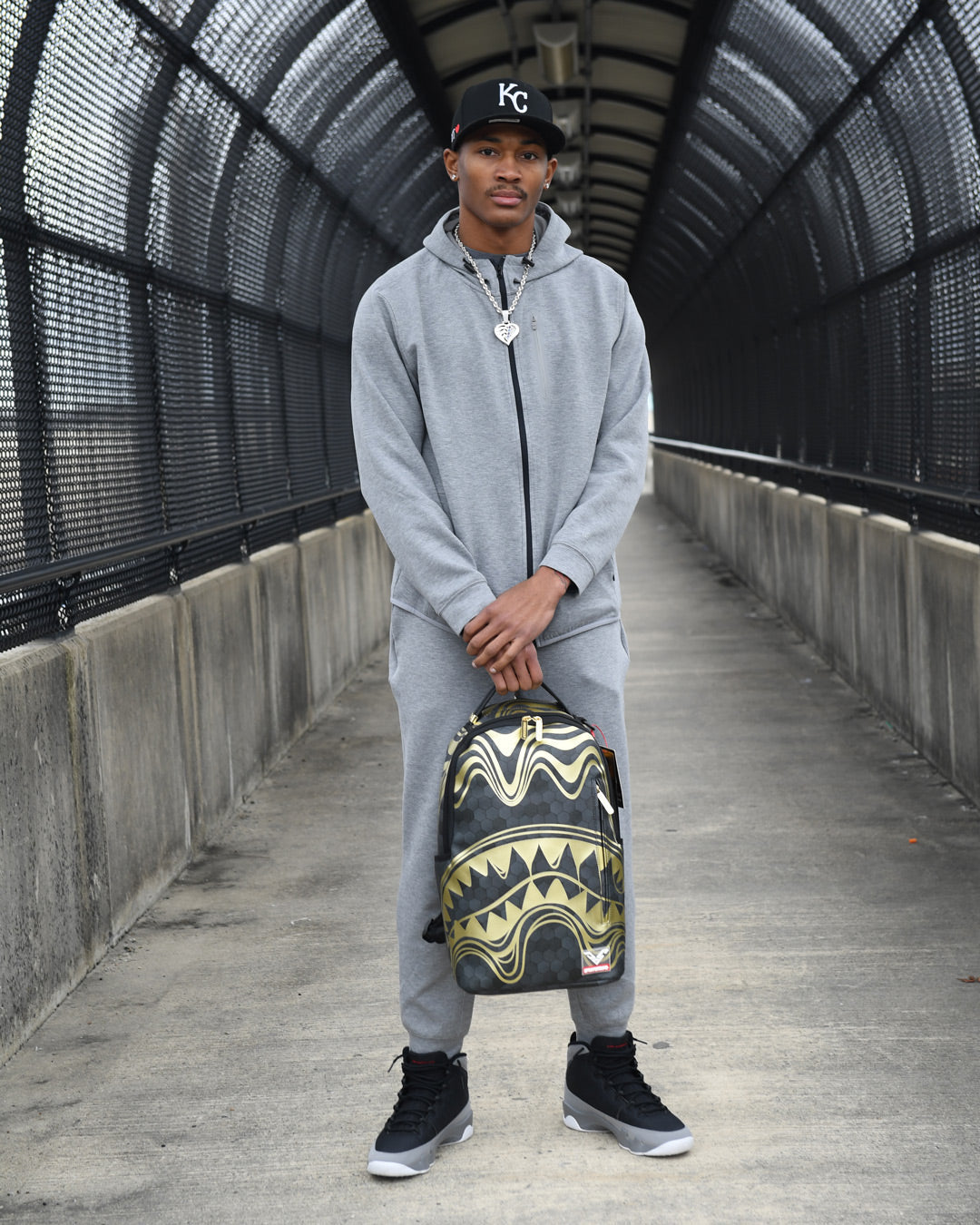 SPRAYGROUND HONEYCOMB DEVONTA SMITH COLLAB BACKPACK