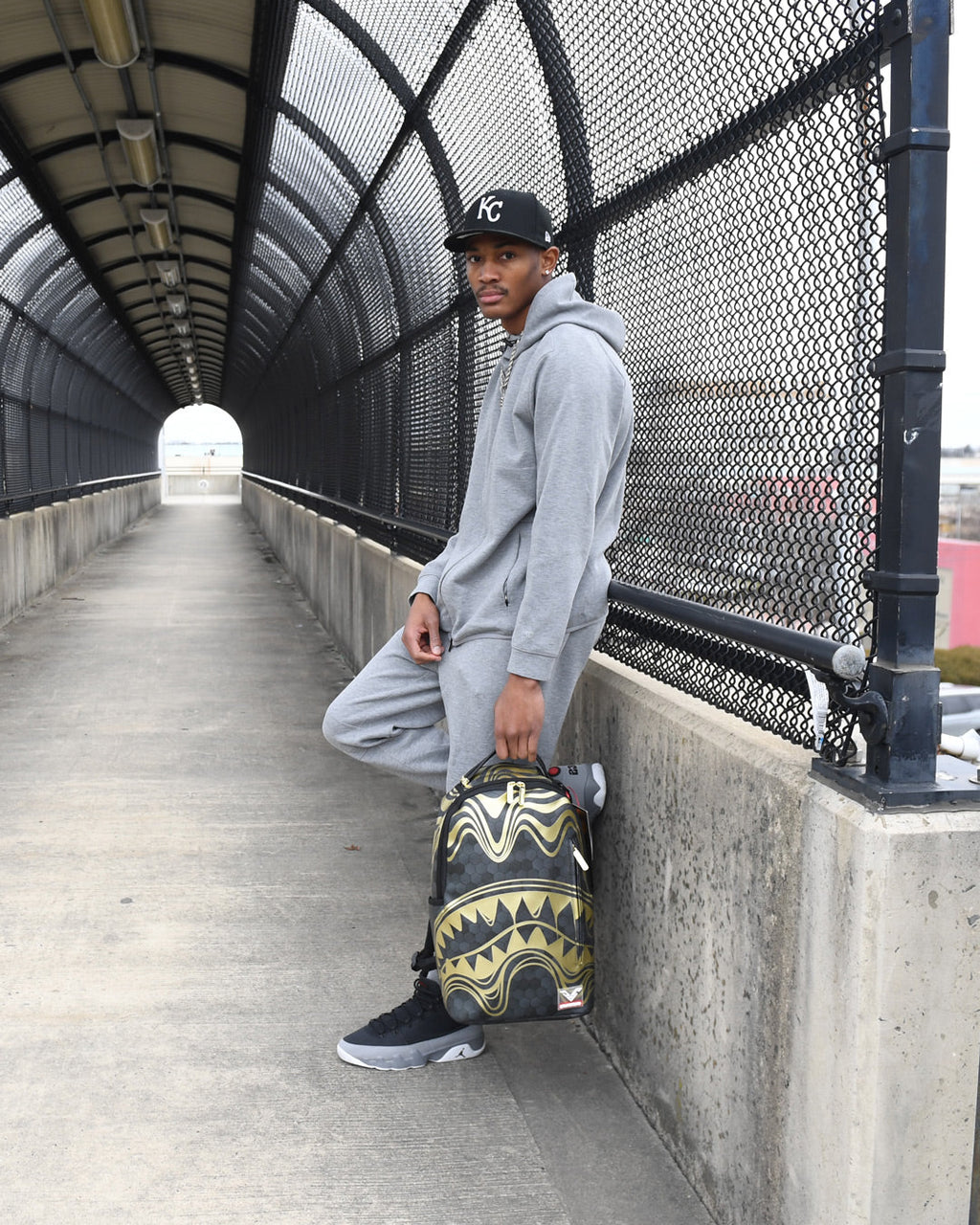 SPRAYGROUND HONEYCOMB DEVONTA SMITH COLLAB BACKPACK