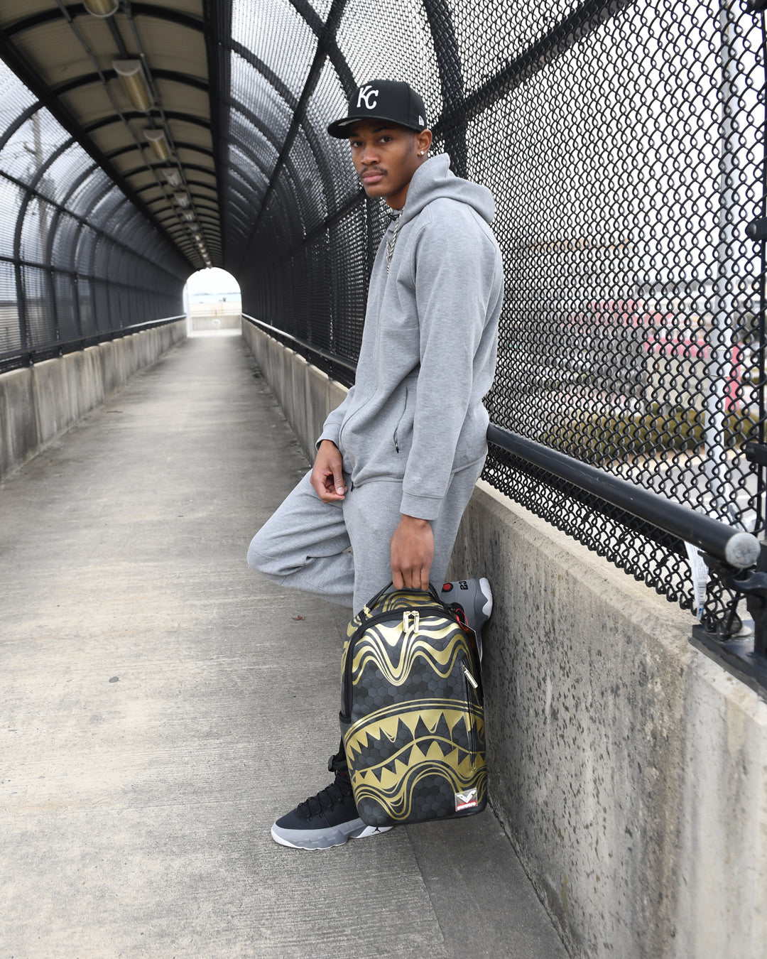 SPRAYGROUND HONEYCOMB DEVONTA SMITH COLLAB BACKPACK