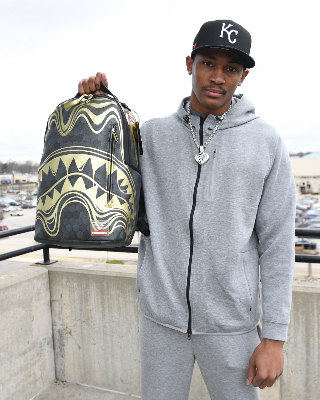 SPRAYGROUND HONEYCOMB DEVONTA SMITH COLLAB BACKPACK