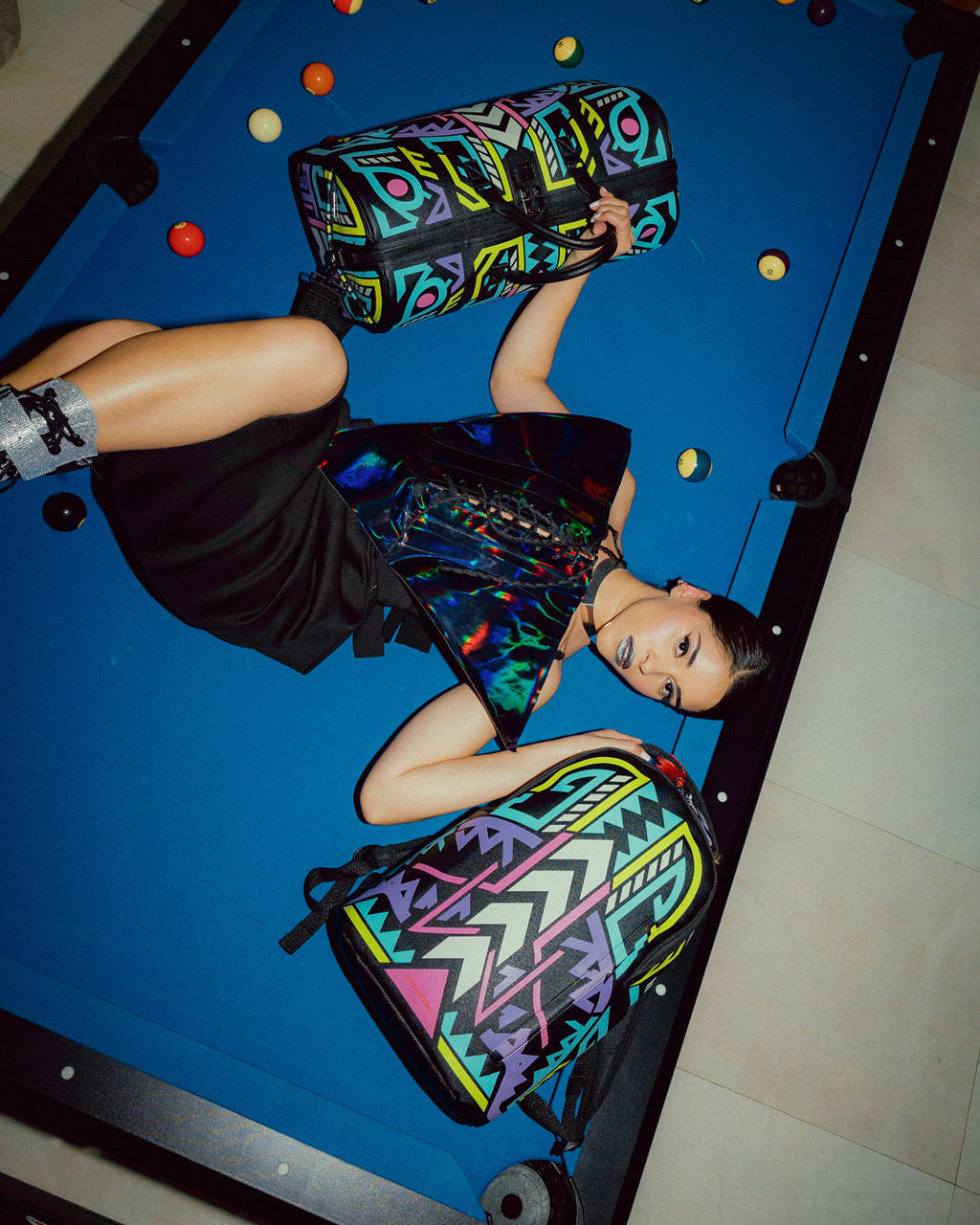 SPRAYGROUND A.I. PATH TO THE FUTURE III BACKPACK - SANDFLOWER COLLAB (GLOW IN THE DARK)