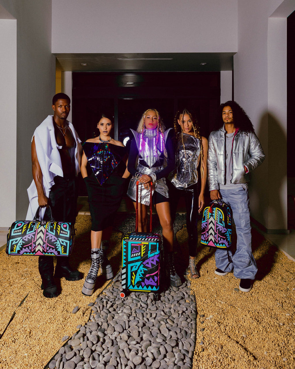 SPRAYGROUND A.I. PATH TO THE FUTURE III BACKPACK - SANDFLOWER COLLAB (GLOW IN THE DARK)