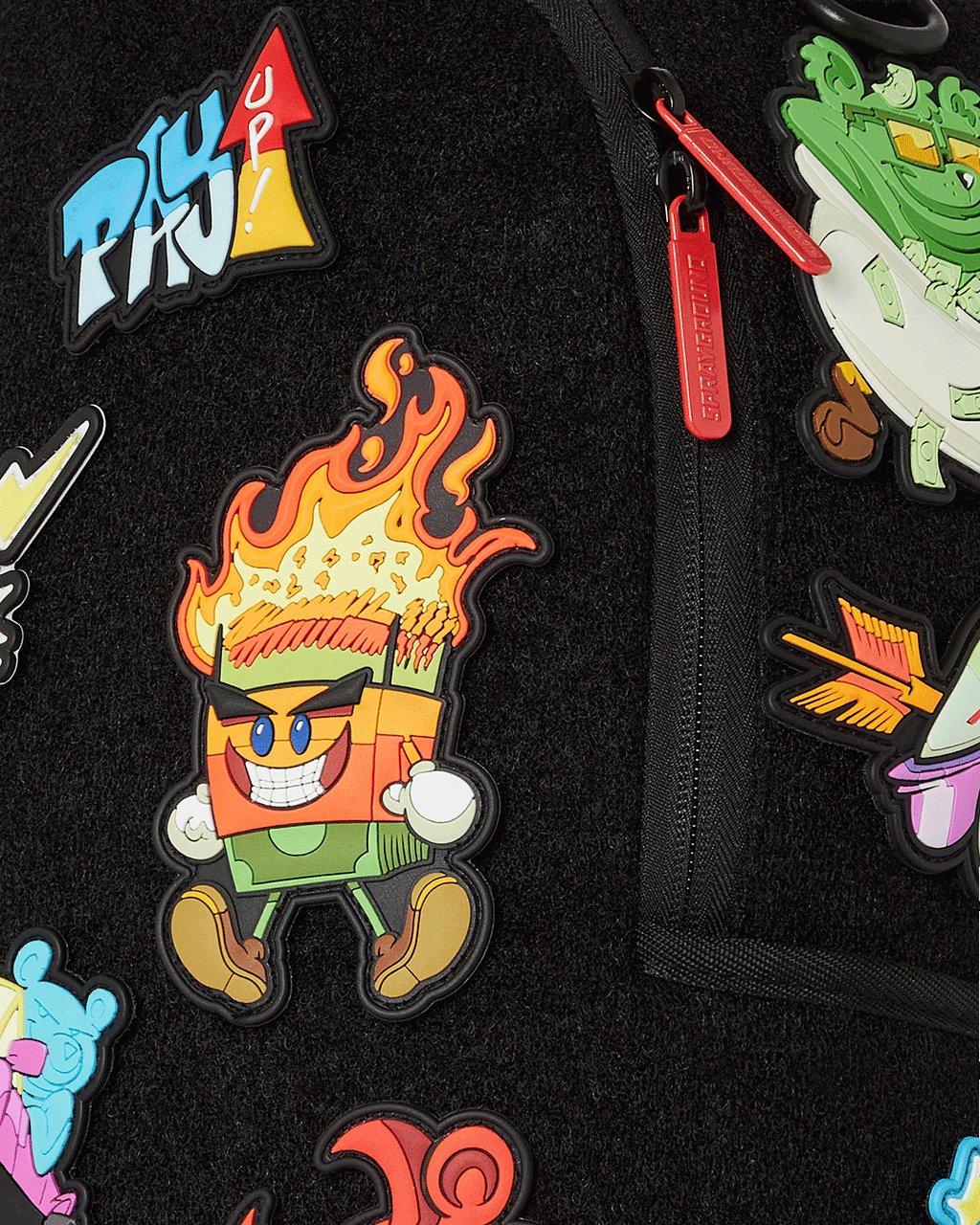 SPRAYGROUND TRANCE PARTY PATCHES BACKPACK (23 VELCRO REMOVABLE PATCHES)