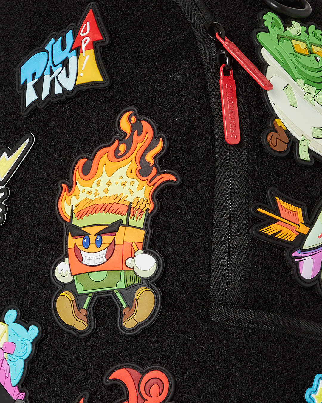 SPRAYGROUND TRANCE PARTY PATCHES BACKPACK (23 VELCRO REMOVABLE PATCHES)