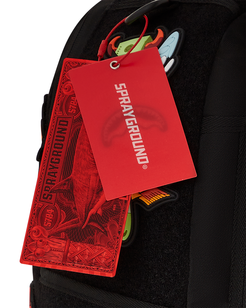 SPRAYGROUND TRANCE PARTY PATCHES BACKPACK (23 VELCRO REMOVABLE PATCHES)