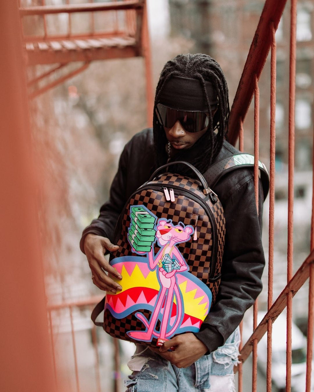 SPRAYGROUND PINK PANTHER WE OUT HERE