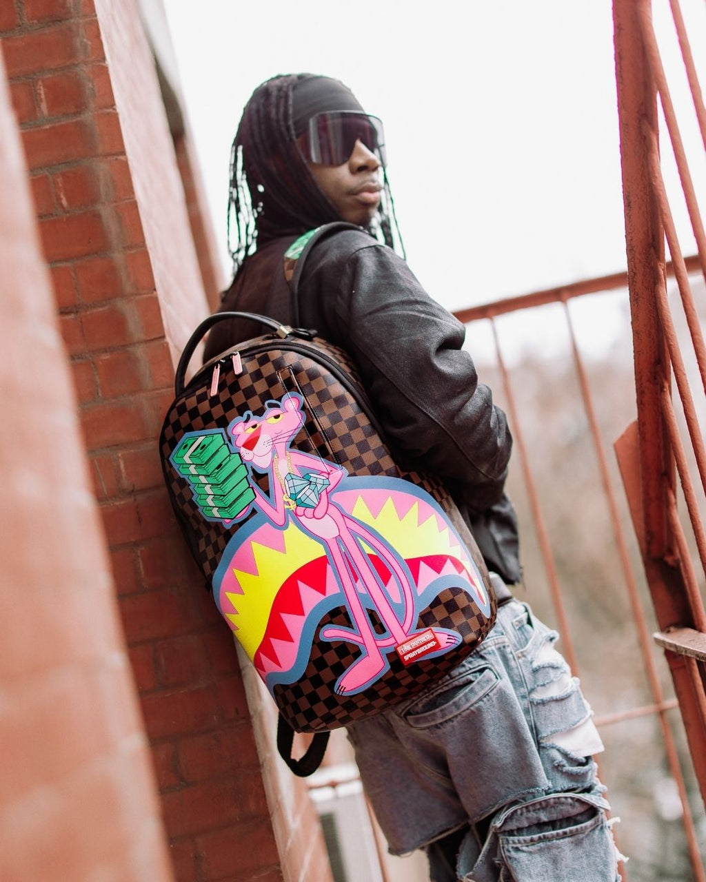 SPRAYGROUND PINK PANTHER WE OUT HERE