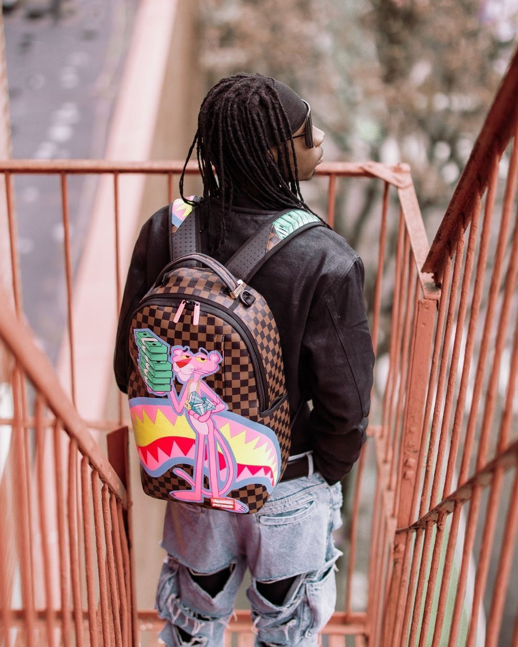 SPRAYGROUND PINK PANTHER WE OUT HERE