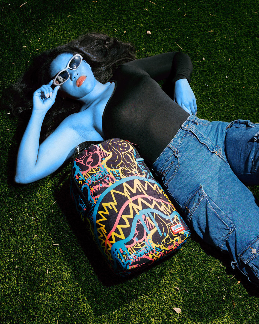 SPRAYGROUND SMURFS NEON DRIP DLXSR BACKPACK
