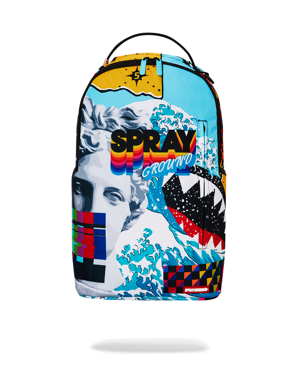 SPRAYGROUND COLLAGE OF RANDOM DLXSR BACKPACK