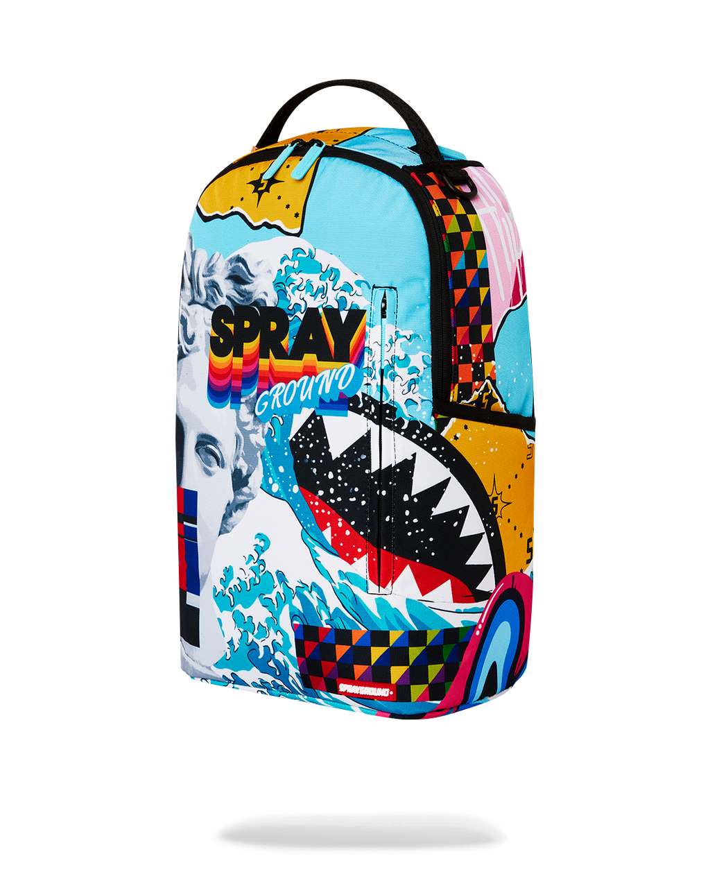 SPRAYGROUND COLLAGE OF RANDOM DLXSR BACKPACK