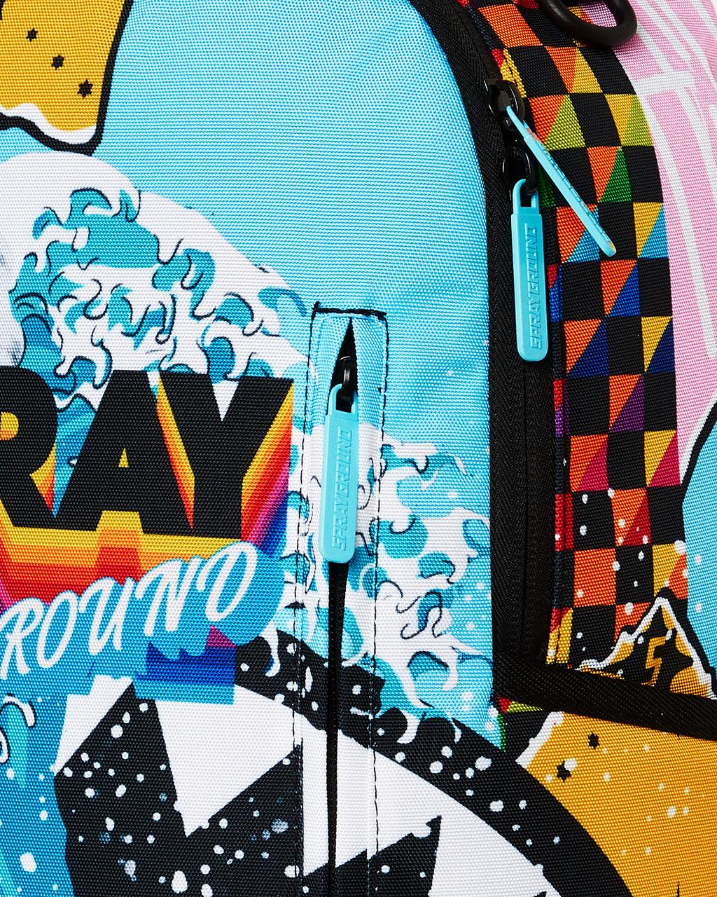 SPRAYGROUND COLLAGE OF RANDOM DLXSR BACKPACK