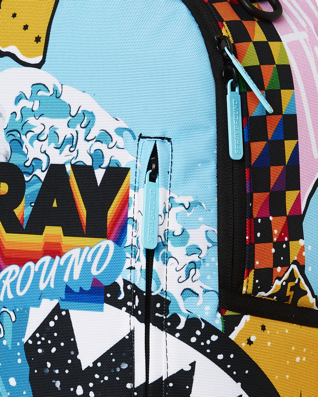 SPRAYGROUND COLLAGE OF RANDOM DLXSR BACKPACK