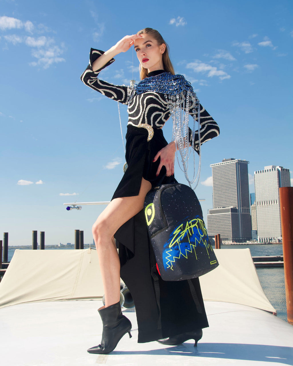SPRAYGROUND EARTH DAY EVERY DAY GLOW SHARK BACKPACK