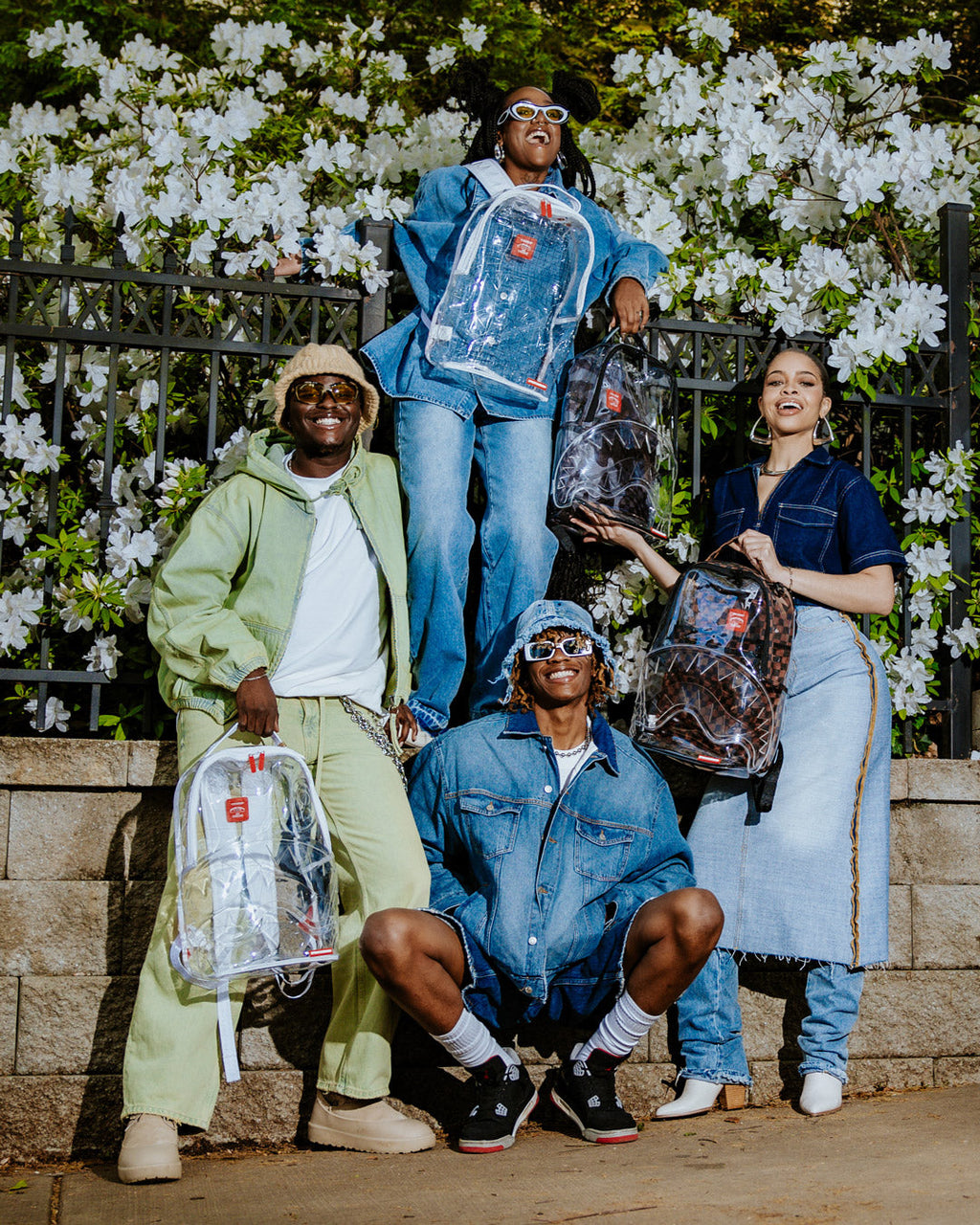 SPRAYGROUND CLEAR VISION SHARKS IN PARIS - 100% ALL CLEAR DLX BACKPACK