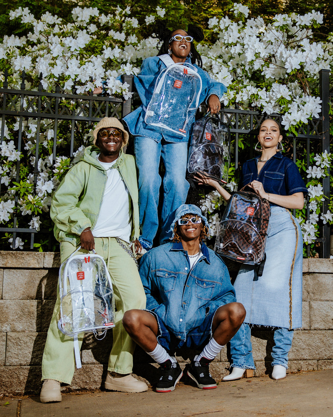 SPRAYGROUND CLEAR VISION SHARKS IN PARIS - 100% ALL CLEAR DLX BACKPACK