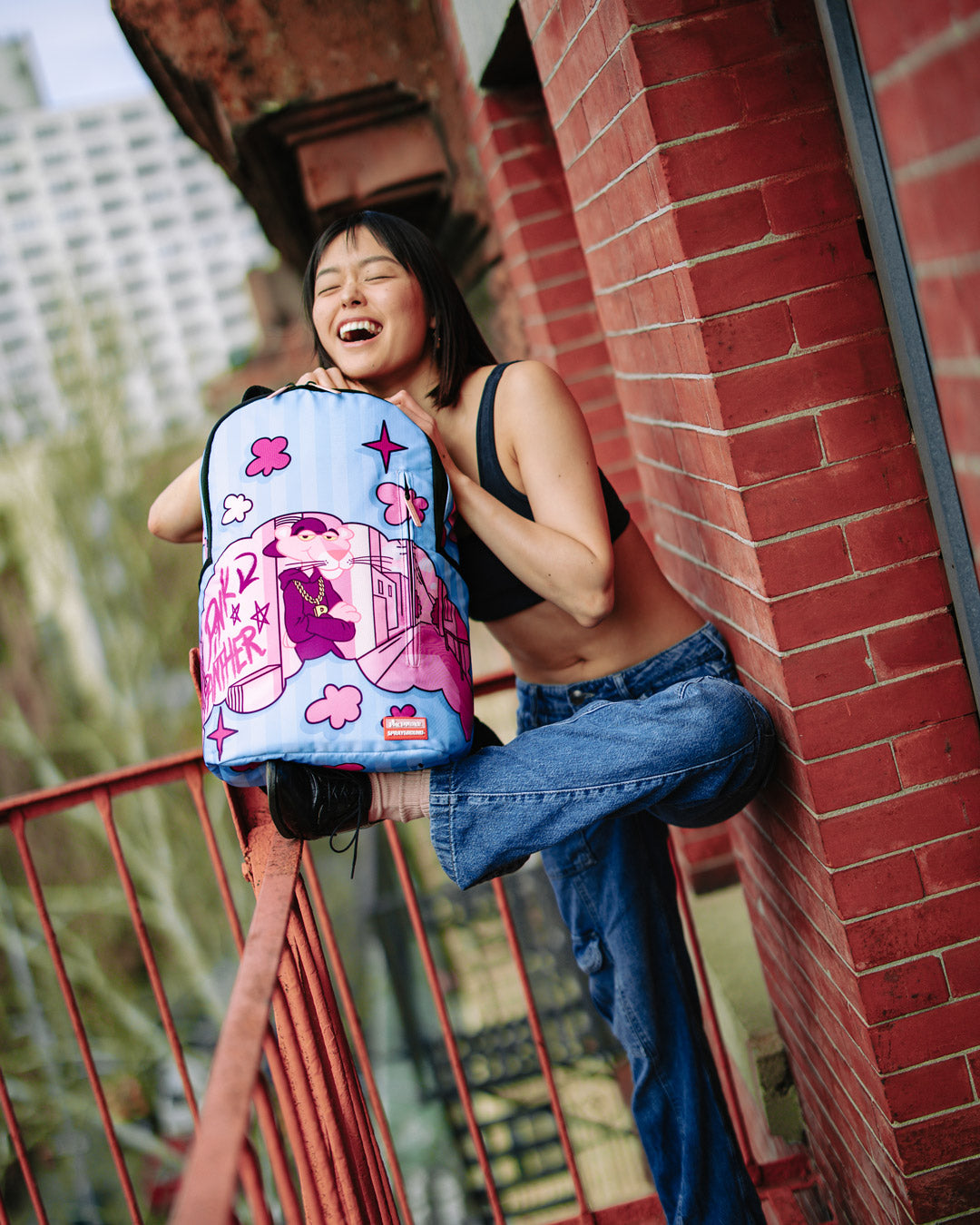 SPRAYGROUND PINK PANTHER CITY STREETS DLXSR BACKPACK
