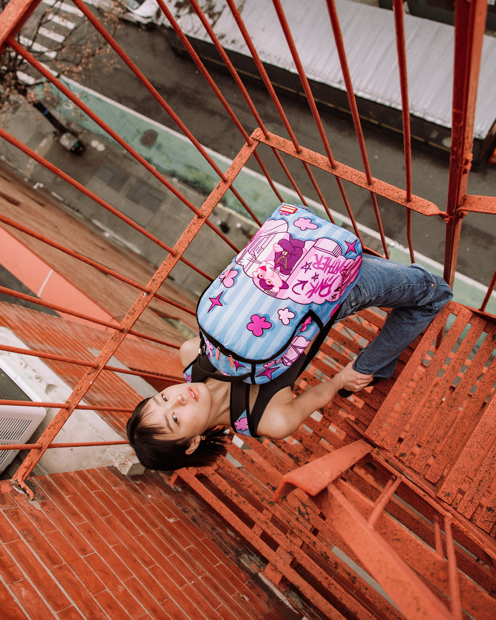 SPRAYGROUND PINK PANTHER CITY STREETS DLXSR BACKPACK