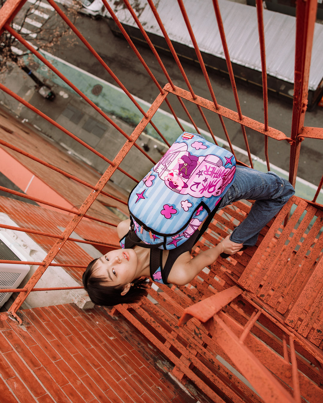 SPRAYGROUND PINK PANTHER CITY STREETS DLXSR BACKPACK