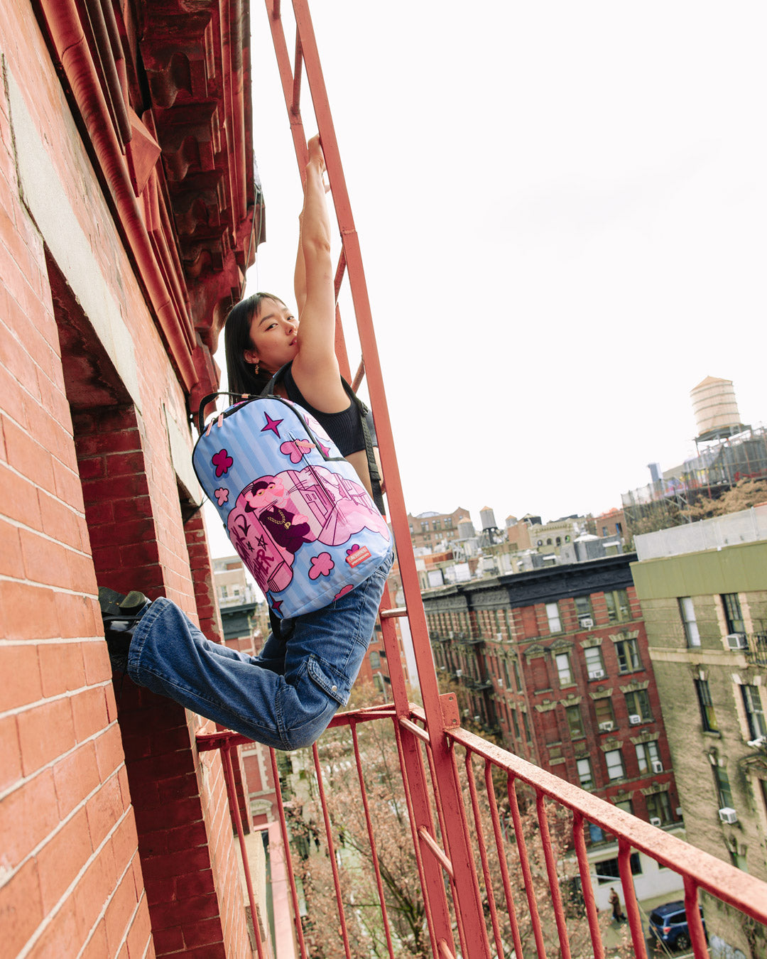 SPRAYGROUND PINK PANTHER CITY STREETS DLXSR BACKPACK