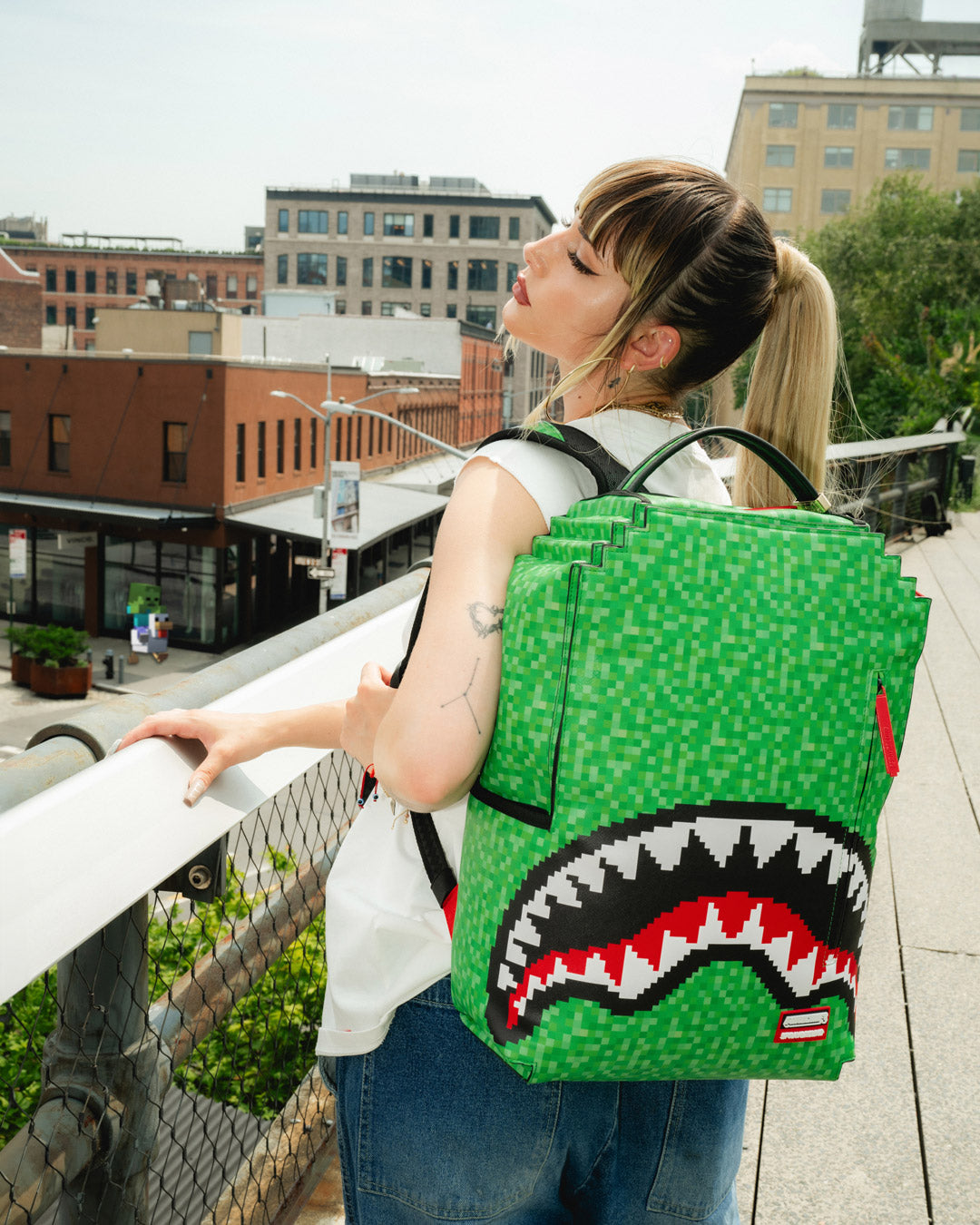 SPRAYGROUND MINECRAFT CREEPER SHARK BACKPACK