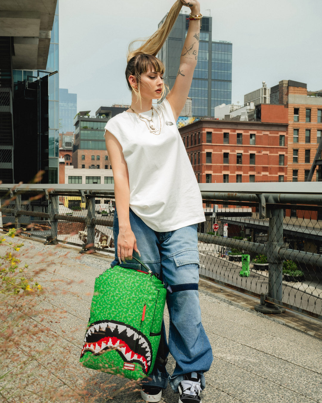 SPRAYGROUND MINECRAFT CREEPER SHARK BACKPACK