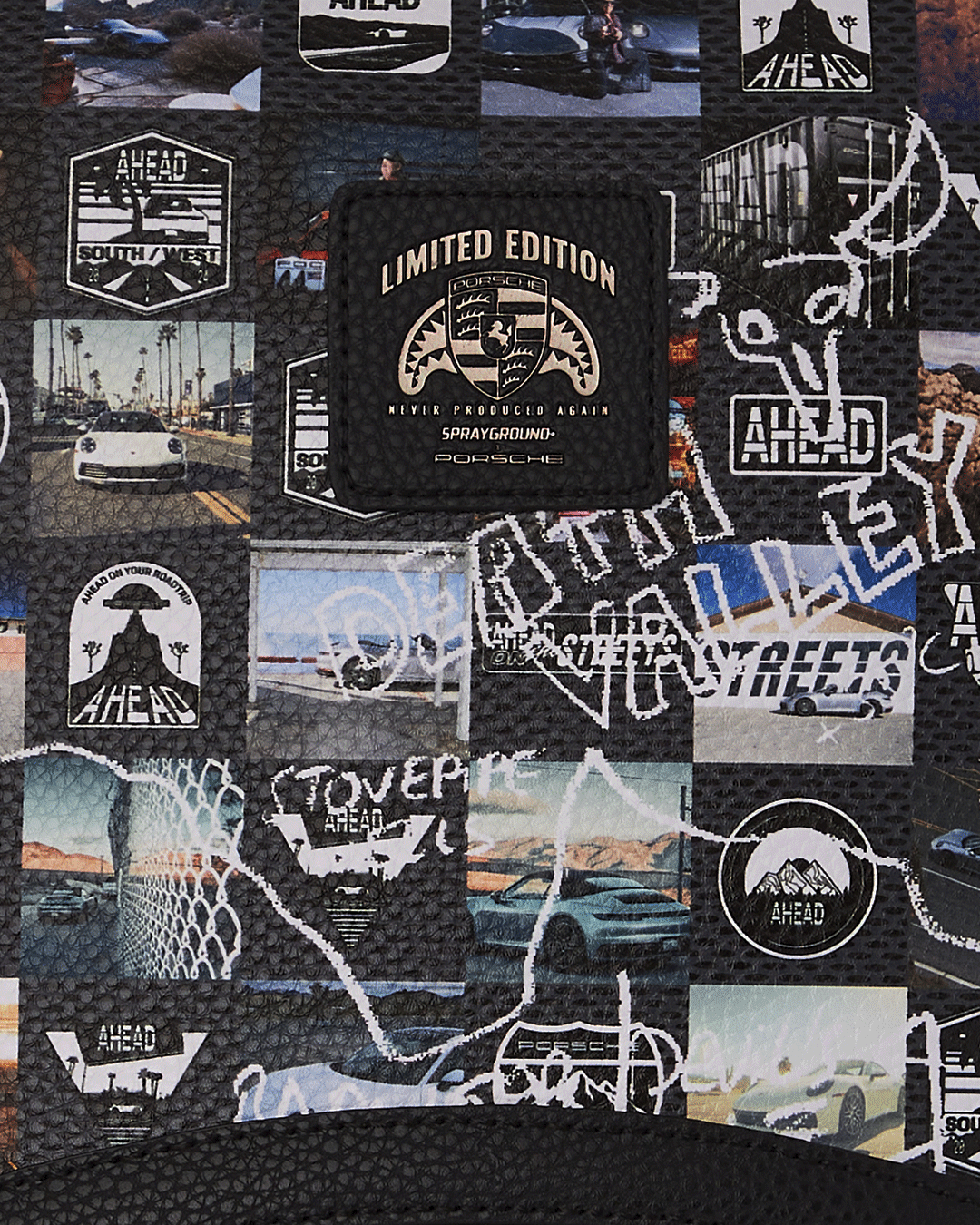 SPRAYGROUND PORSCHE AHEAD COLLAB BACKPACK - LIMITED EDITION