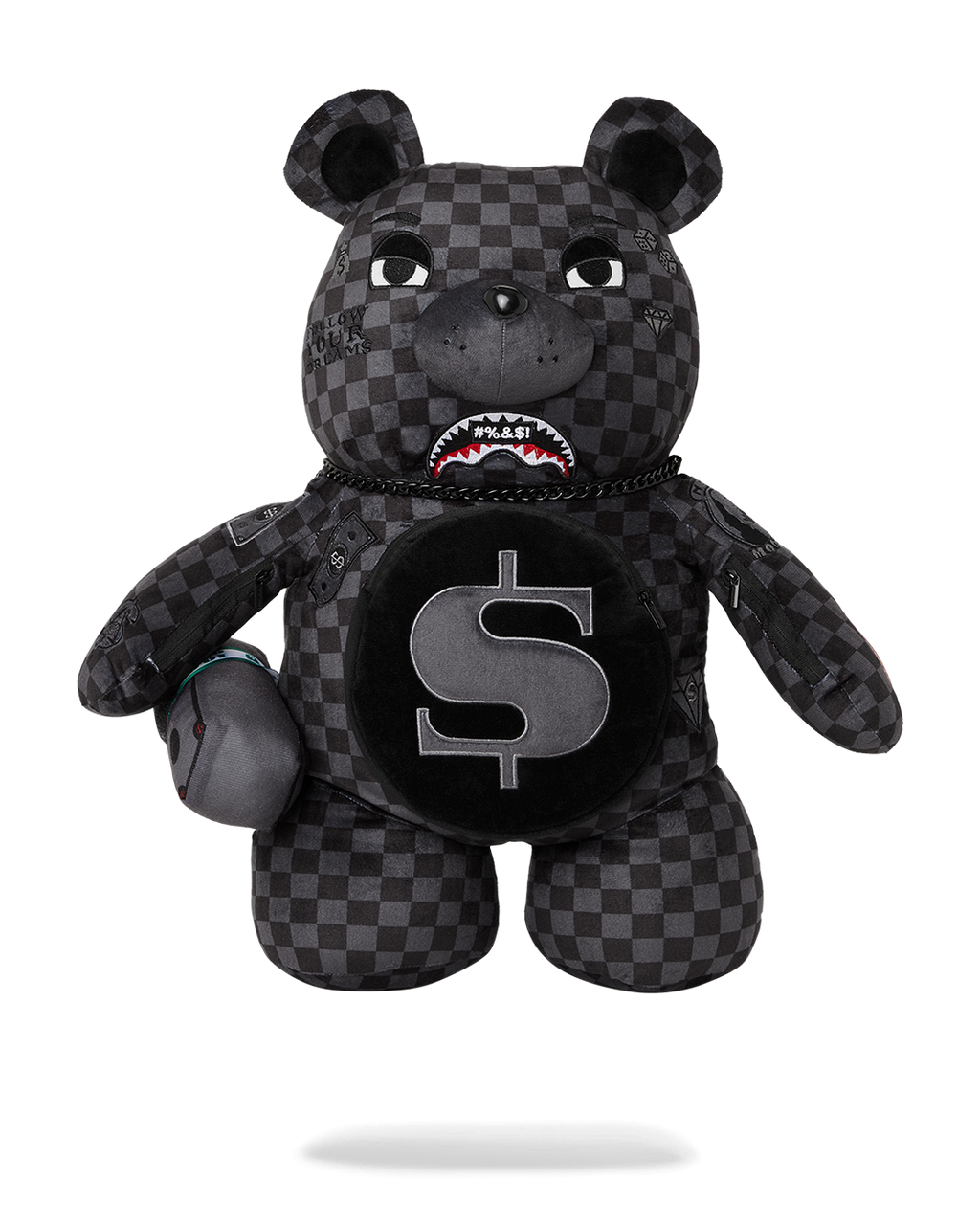 SPRAYGROUND 'WHAT THE BEEP' SHARK MONEYBEAR TEDDYBEAR BACKPACK