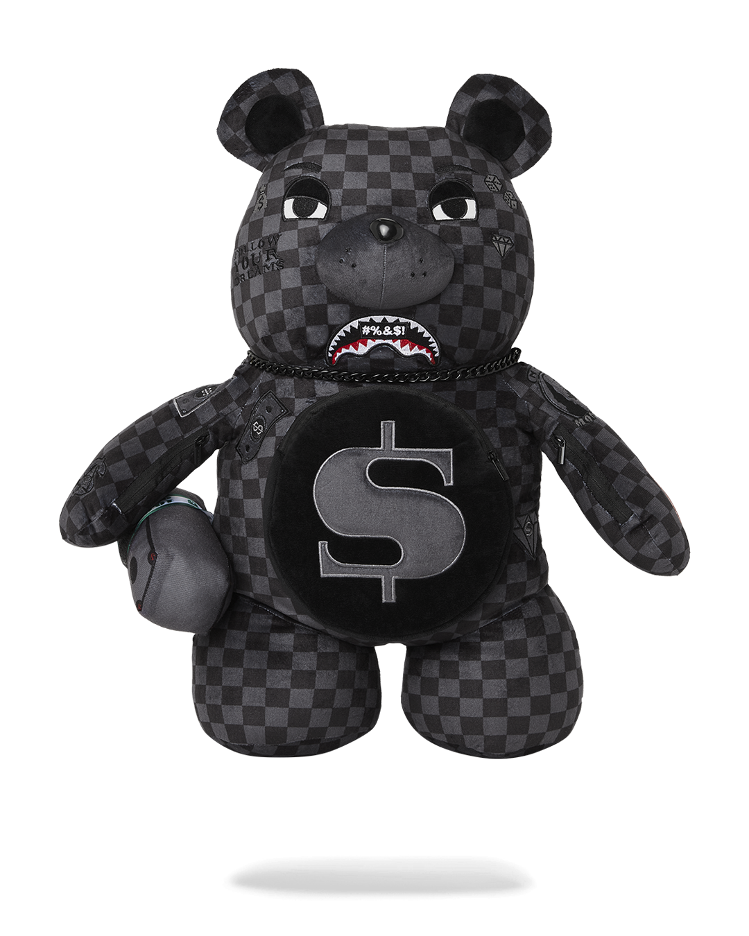 SPRAYGROUND 'WHAT THE BEEP' SHARK MONEYBEAR TEDDYBEAR BACKPACK
