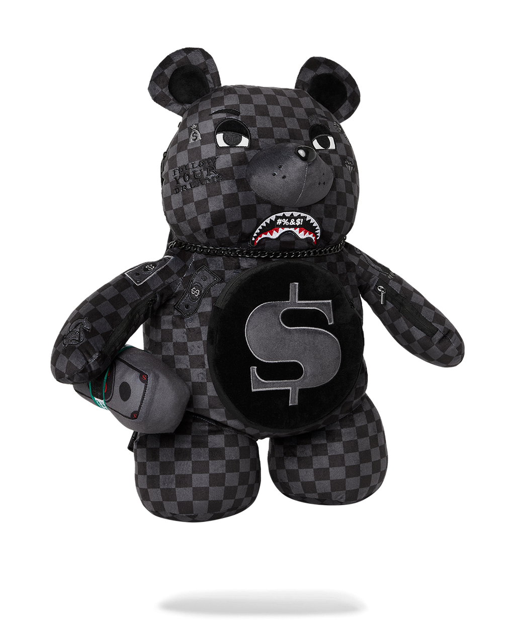 SPRAYGROUND 'WHAT THE BEEP' SHARK MONEYBEAR TEDDYBEAR BACKPACK