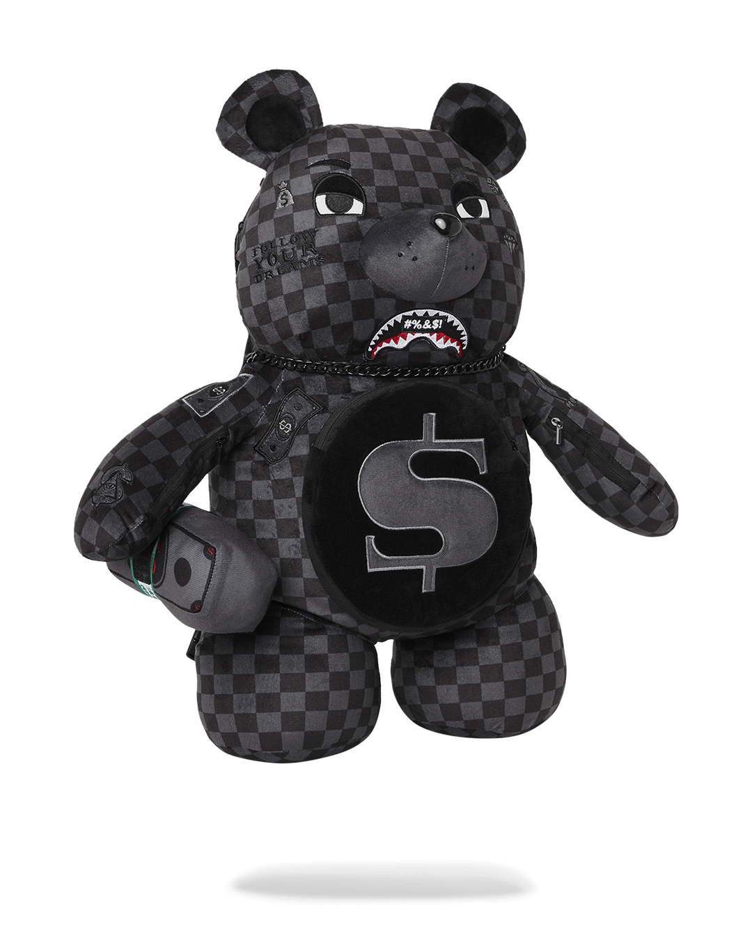 SPRAYGROUND 'WHAT THE BEEP' SHARK MONEYBEAR TEDDYBEAR BACKPACK