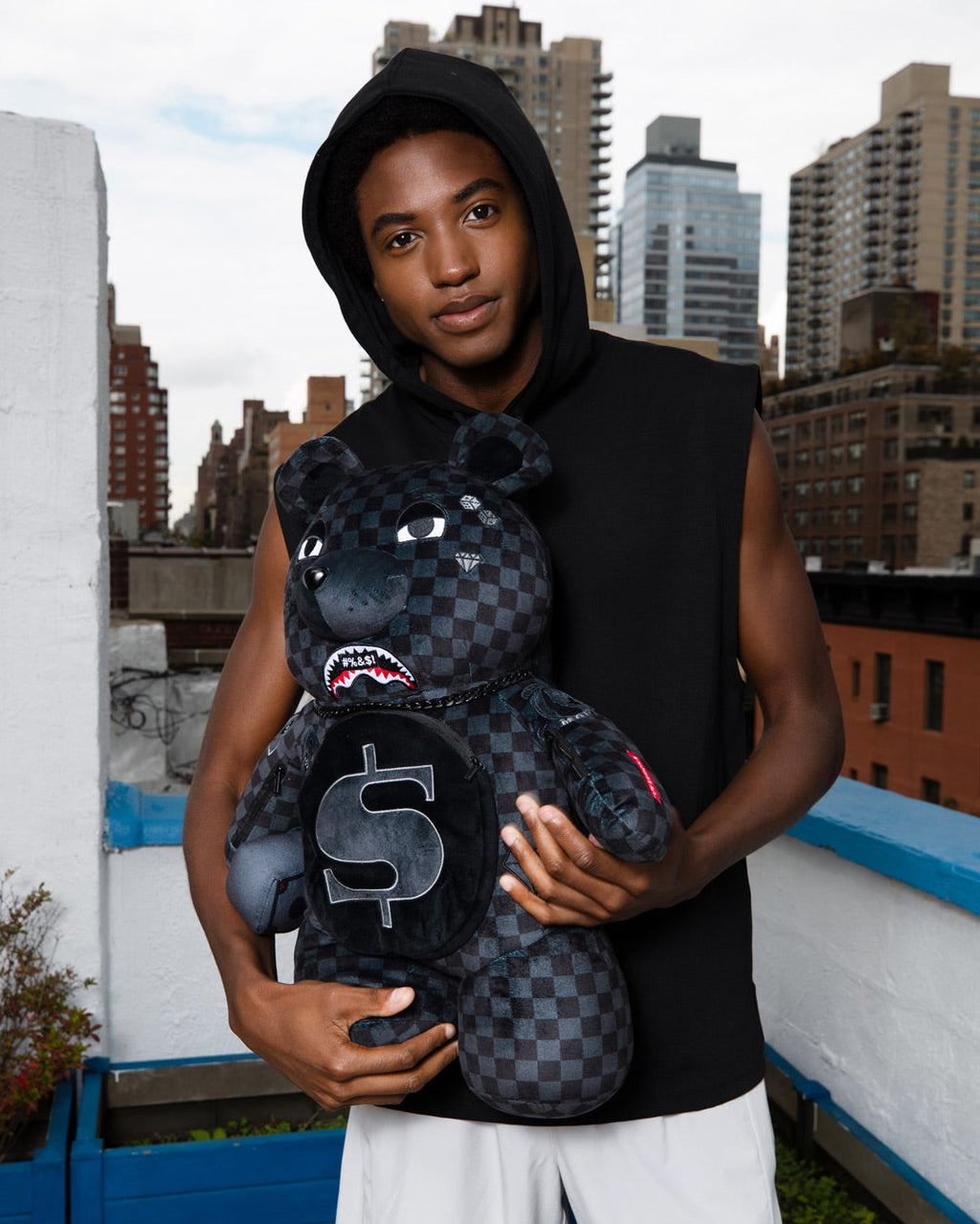 SPRAYGROUND 'WHAT THE BEEP' SHARK MONEYBEAR TEDDYBEAR BACKPACK