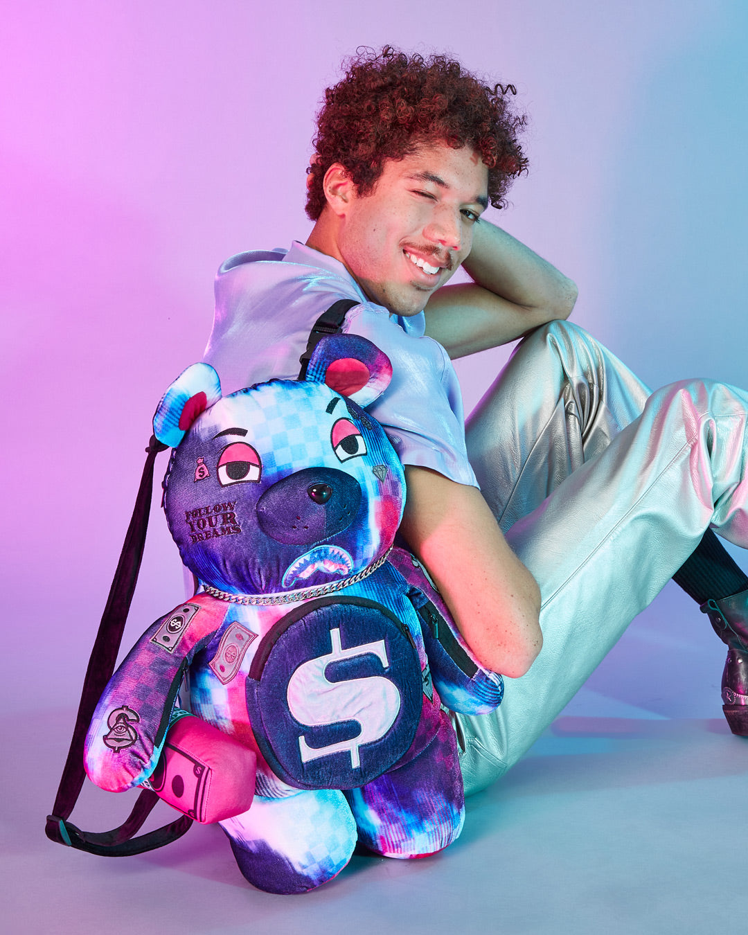 SPRAYGROUND SHARKCLUB ELECTRONICA MONEYBEAR TEDDYBEAR BACKPACK